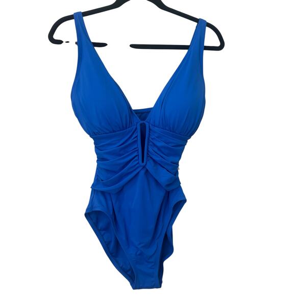 Bleu by Rod Beattie Women's Molded-Cup One-Piece Swimsuit Aegean Bleu Size 6 NWT - Picture 3 of 12